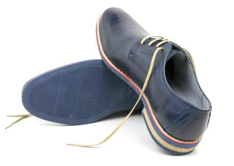Eleganckie buty męskie granat skóra naturalna JOKER od dobrebutypl Eleganckie buty męskie granat skóra naturalna JOKER od dobrebutypl