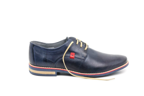 Eleganckie buty męskie granat skóra naturalna JOKER od dobrebutypl Eleganckie buty męskie granat skóra naturalna JOKER od dobrebutypl