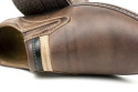 Męskie buty wsuwane brąz skóra naturalna JOKER od dobrebutypl