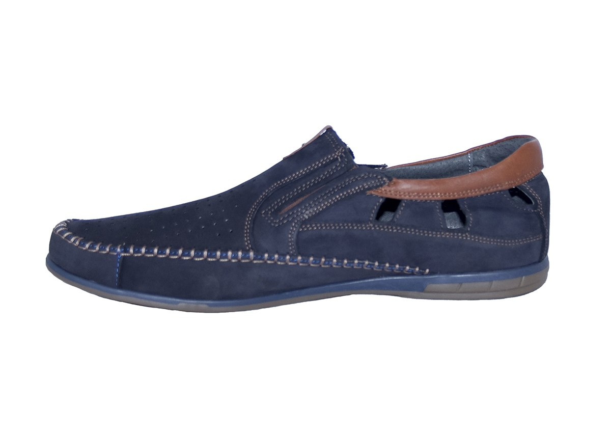 Buty męskie casual wsuwane skóra granat od dobrebutypl Buty męskie casual wsuwane skóra granat od dobrebutypl