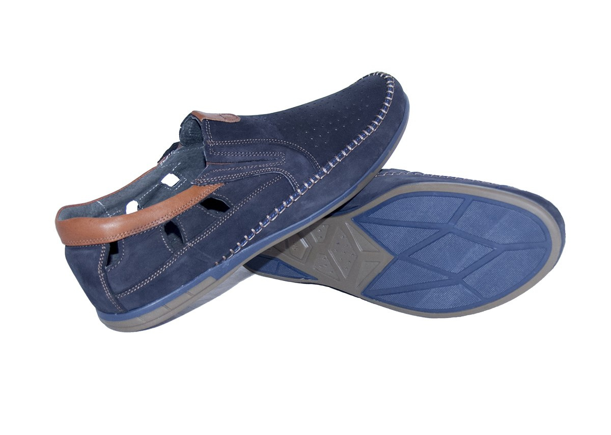 Buty męskie casual wsuwane skóra granat od dobrebutypl Buty męskie casual wsuwane skóra granat od dobrebutypl