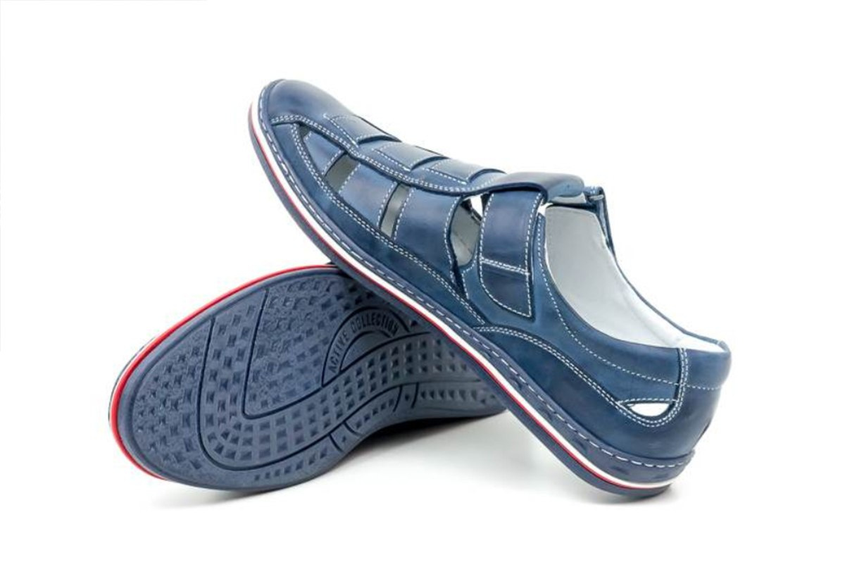 Buty męskie lato blue skóra naturalna JOKER od dobrebutypl Buty męskie lato blue skóra naturalna JOKER od dobrebutypl