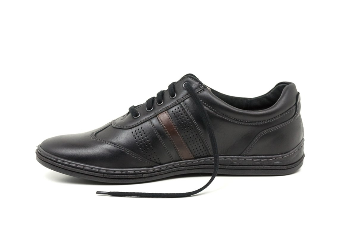 Buty męskie skórzane casual czarne JOKER od dobrebutypl Buty męskie skórzane casual czarne JOKER od dobrebutypl