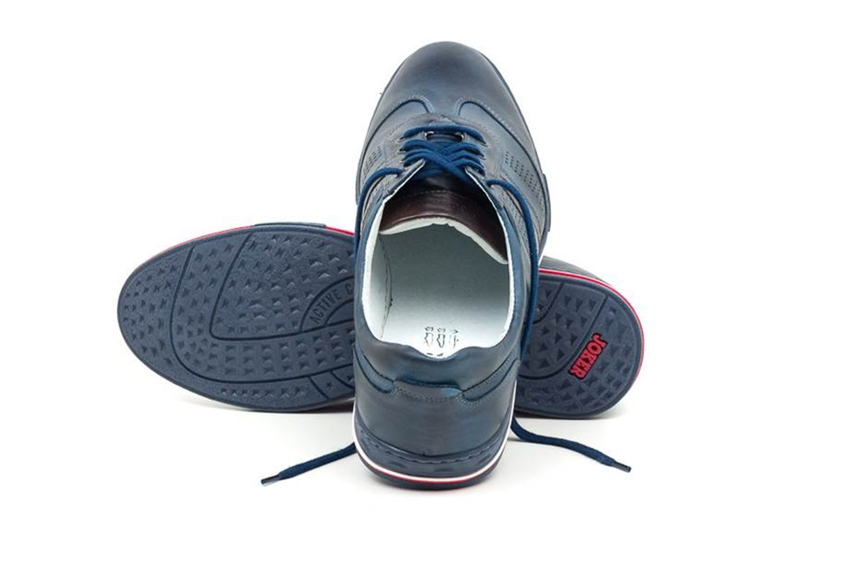 Buty męskie skórzane casual niebieskie JOKER od dobrebutypl Buty męskie skórzane casual niebieskie JOKER od dobrebutypl