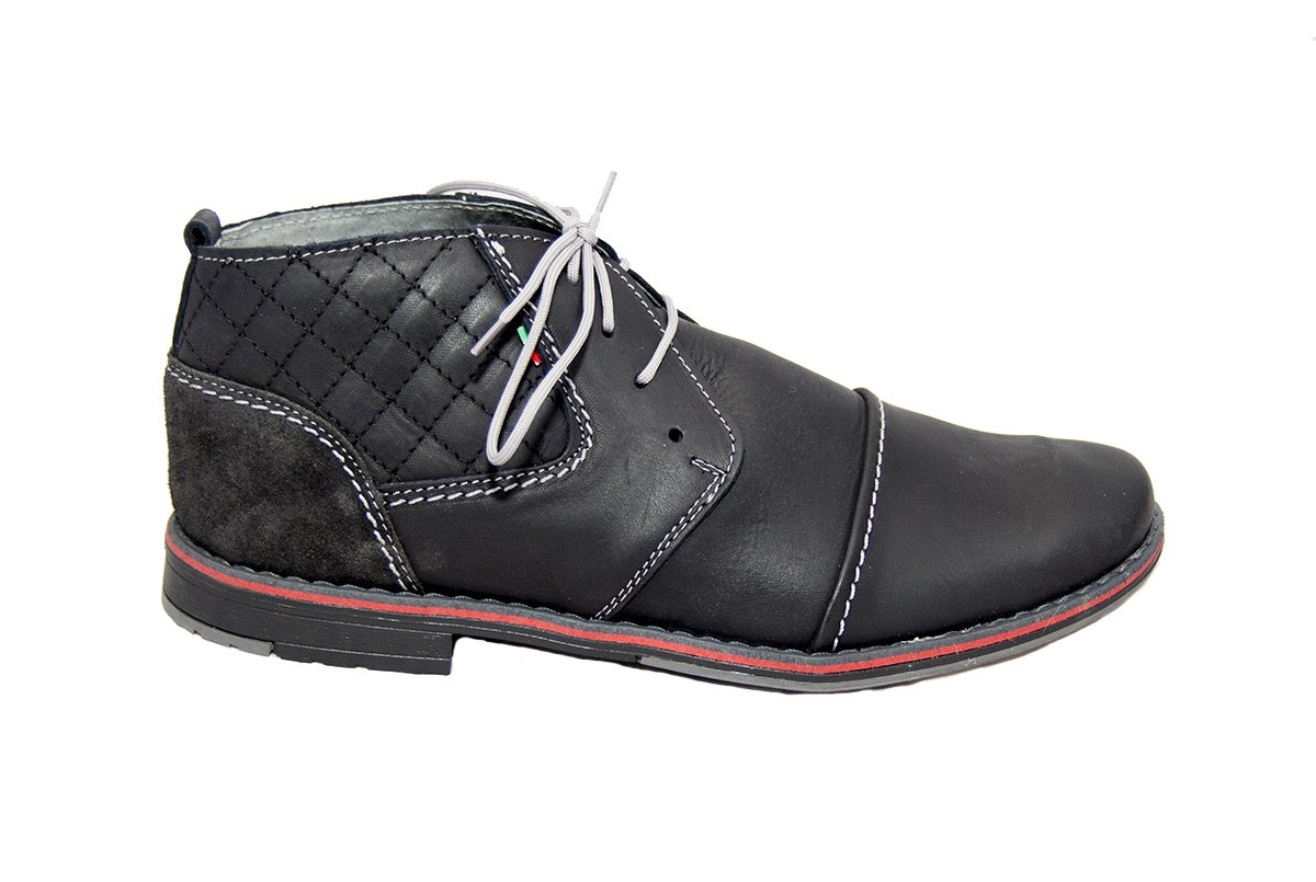 Buty męskie sztyblety skóra black MB od dobrebutypl Buty męskie sztyblety skóra black MB od dobrebutypl