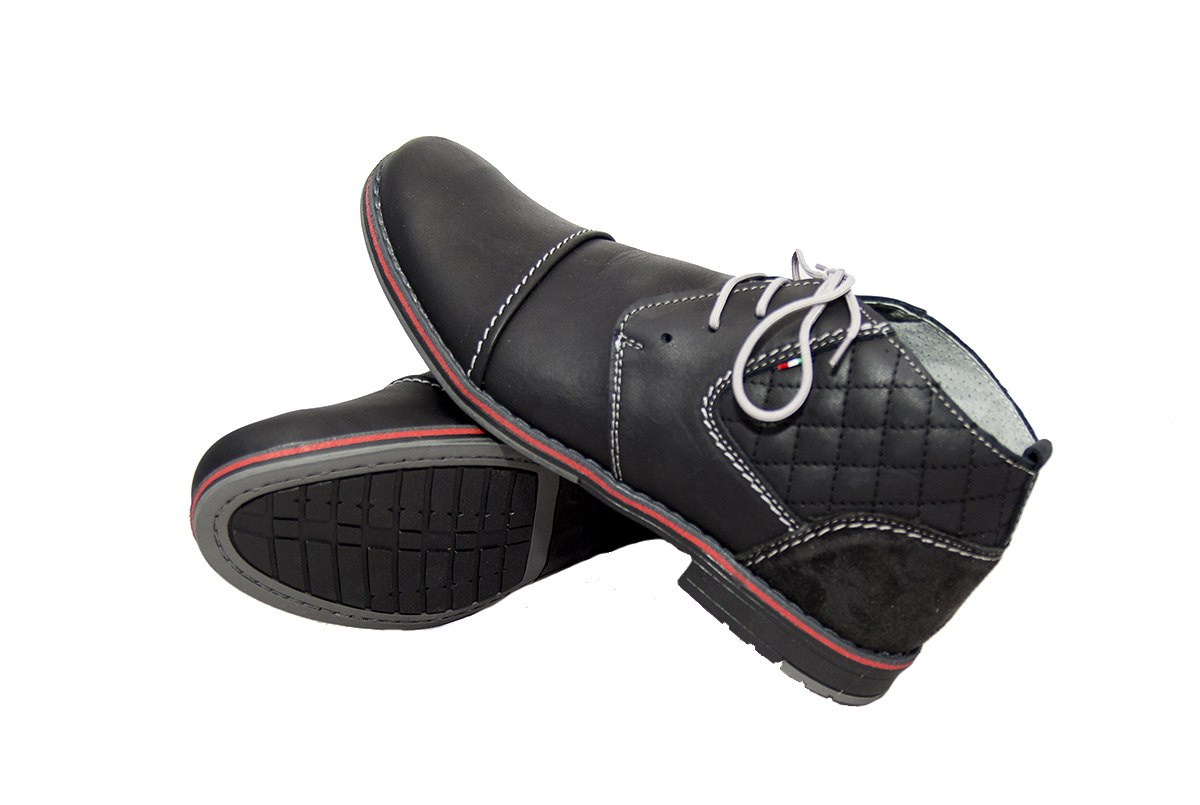 Buty męskie sztyblety skóra black MB od dobrebutypl Buty męskie sztyblety skóra black MB od dobrebutypl