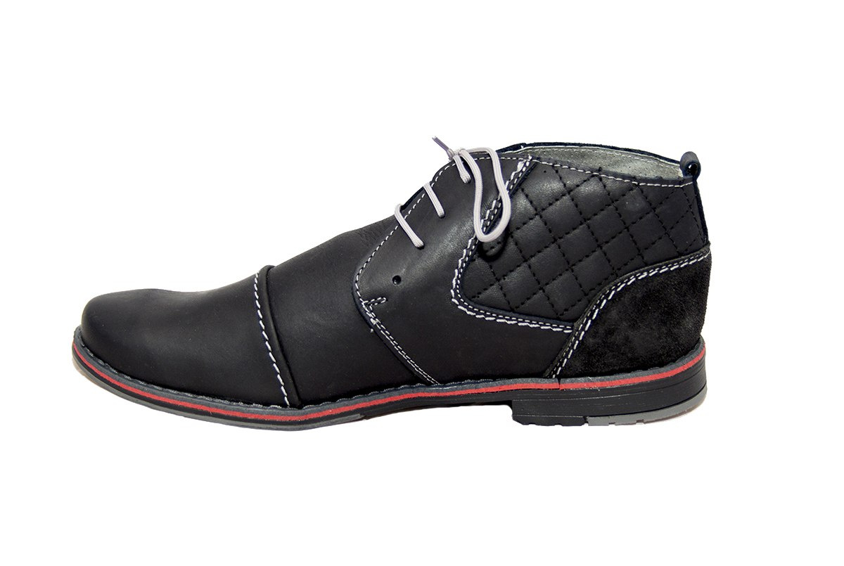 Buty męskie sztyblety skóra black MB od dobrebutypl Buty męskie sztyblety skóra black MB od dobrebutypl