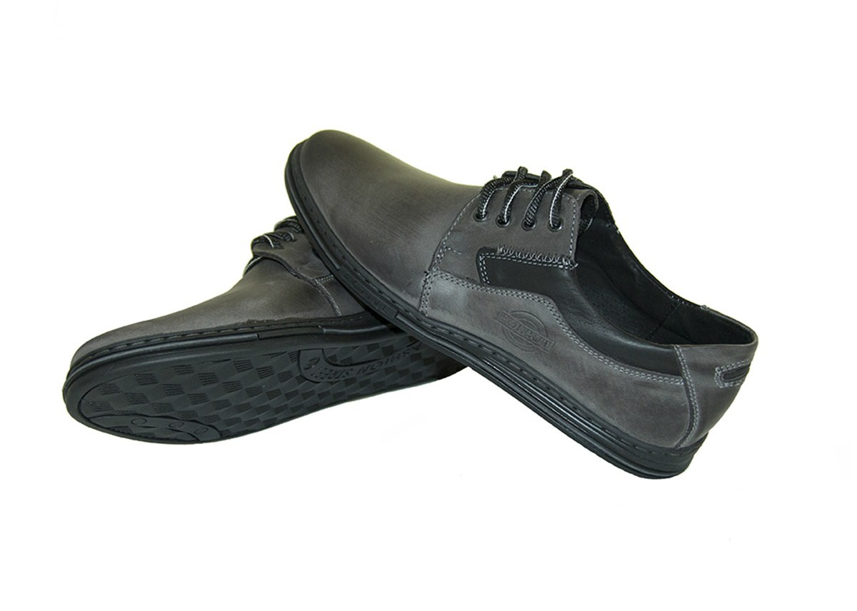 Buty męskie wiązane casual skóra grafit od dobrebutypl Buty męskie wiązane casual skóra grafit od dobrebutypl