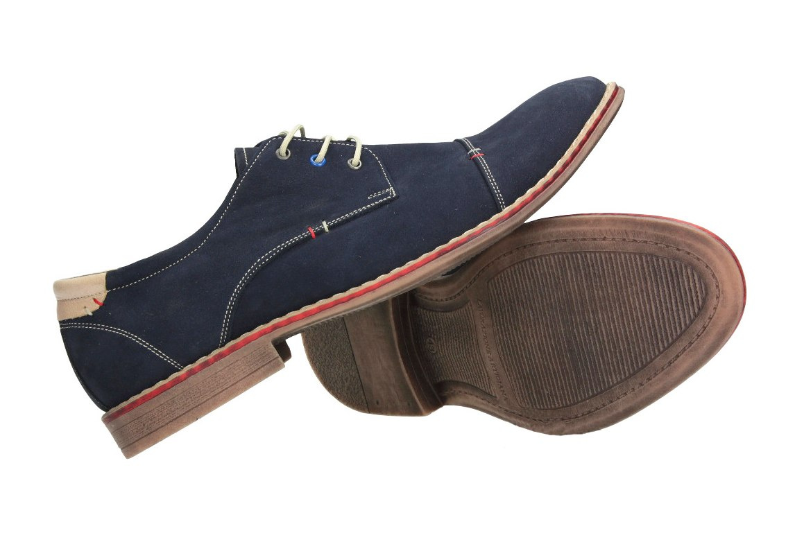 Buty męskie wiązane skóra nubuk casual Morek od dobrebutypl Buty męskie wiązane skóra nubuk casual Morek od dobrebutypl