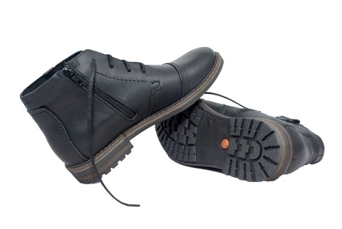 Buty męskie zimowe skóra czarne, sztyblety Joker Buty męskie zimowe skóra czarne, sztyblety Joker