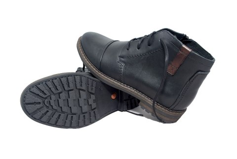 Buty męskie zimowe skóra czarne, sztyblety Joker Buty męskie zimowe skóra czarne, sztyblety Joker