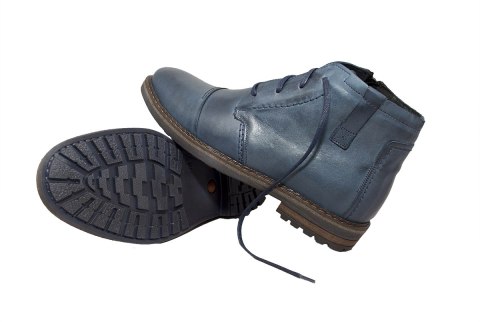 Buty męskie zimowe skóra niebieskie, sztyblety Joker Buty męskie zimowe skóra niebieskie, sztyblety Joker