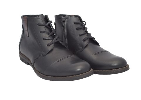 Buty zimowe męskie sztyblety skóra czarne Joker Buty zimowe męskie sztyblety skóra czarne Joker