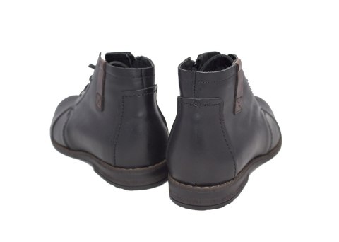 Buty zimowe męskie sztyblety skóra czarne Joker Buty zimowe męskie sztyblety skóra czarne Joker