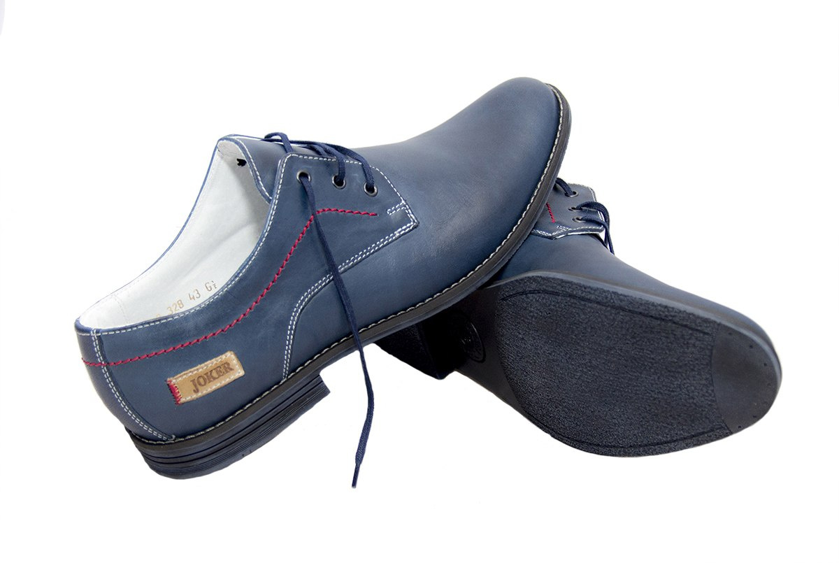 Eleganckie buty męskie blue skóra naturalna JOKER od dobrebutypl Eleganckie buty męskie blue skóra naturalna JOKER od dobrebutypl