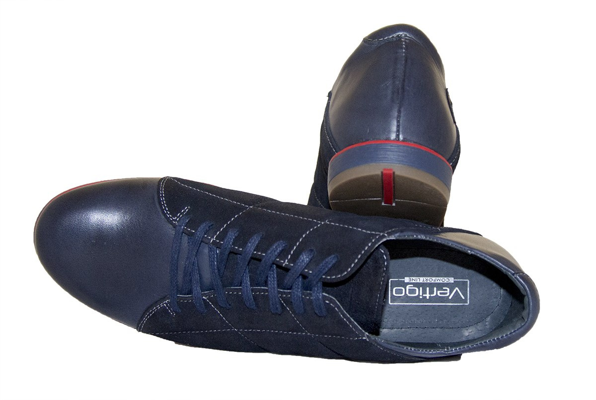 Męskie buty skóra niebieskie casual od dobrebutypl Męskie buty skóra niebieskie casual od dobrebutypl