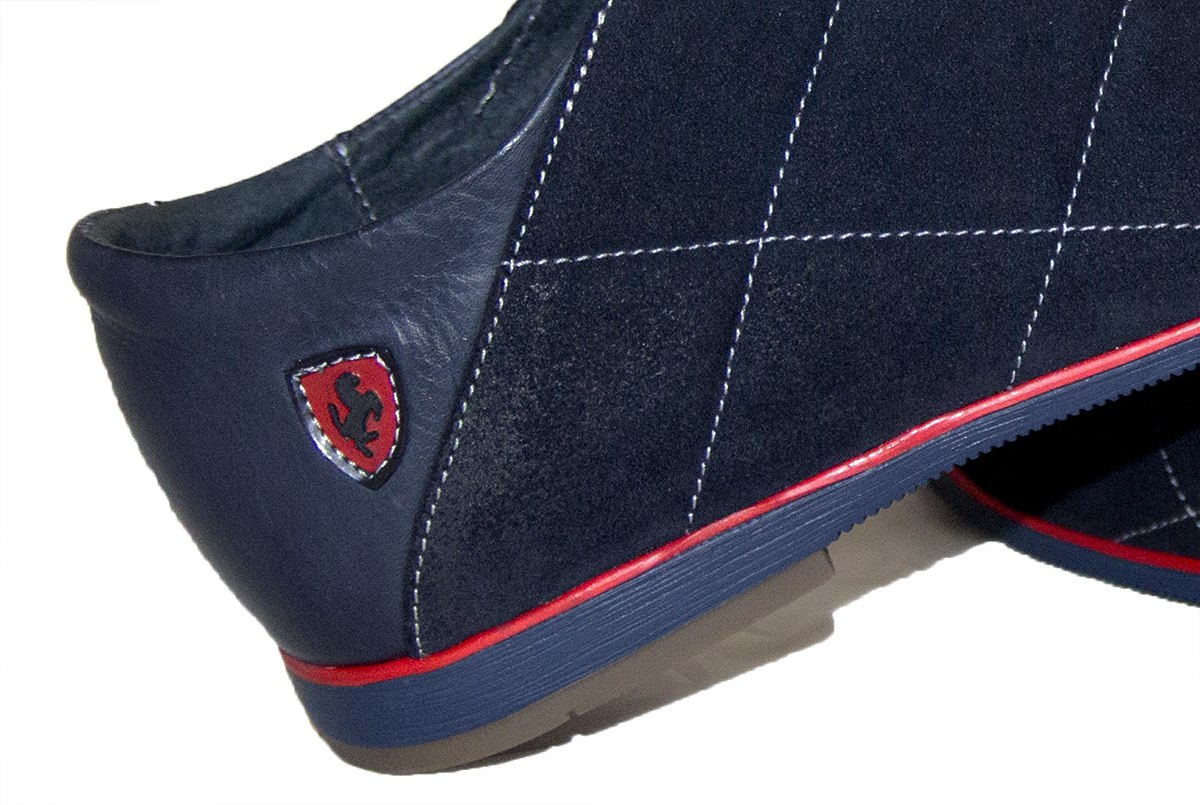 Męskie buty skóra niebieskie casual od dobrebutypl Męskie buty skóra niebieskie casual od dobrebutypl