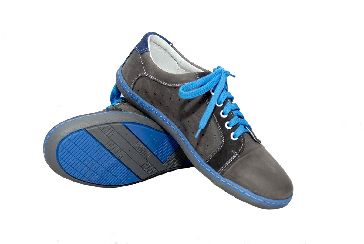 Sportowe buty męskie skóra szare od dobrebutypl Sportowe buty męskie skóra szare od dobrebutypl