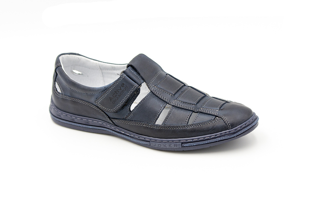 Buty męskie lato blue skóra naturalna JOKER od dobrebutypl Buty męskie lato blue skóra naturalna JOKER od dobrebutypl