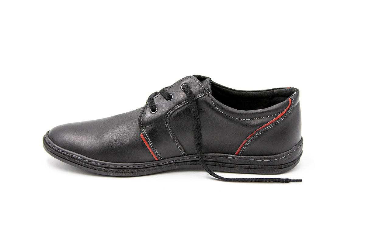 Buty męskie skórzane casual czarne JOKER od dobrebutypl Buty męskie skórzane casual czarne JOKER od dobrebutypl