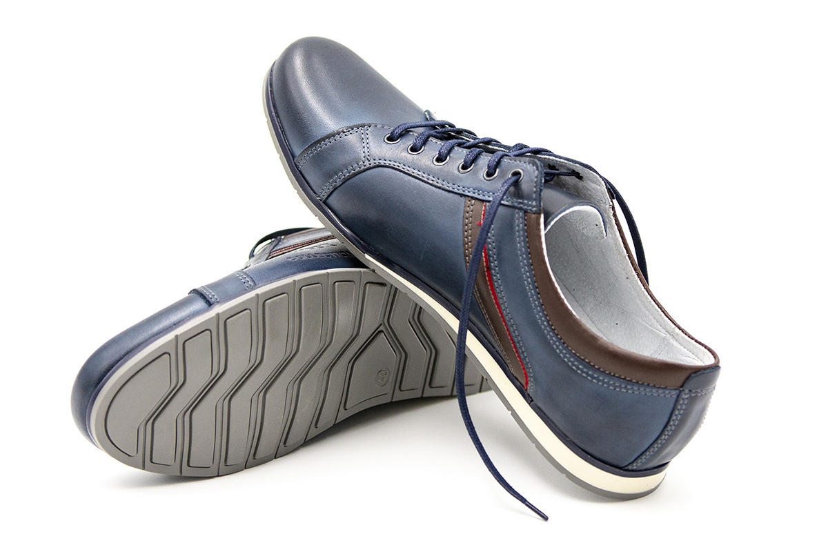 Buty męskie skórzane casual niebieskie JOKER od dobrebutypl Buty męskie skórzane casual niebieskie JOKER od dobrebutypl