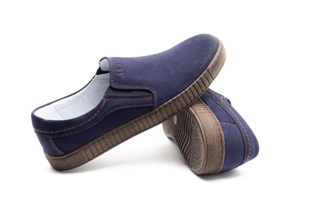 Męskie buty nubuk wsuwane casual blue JOKER od dobrebutypl Męskie buty nubuk wsuwane casual blue JOKER od dobrebutypl