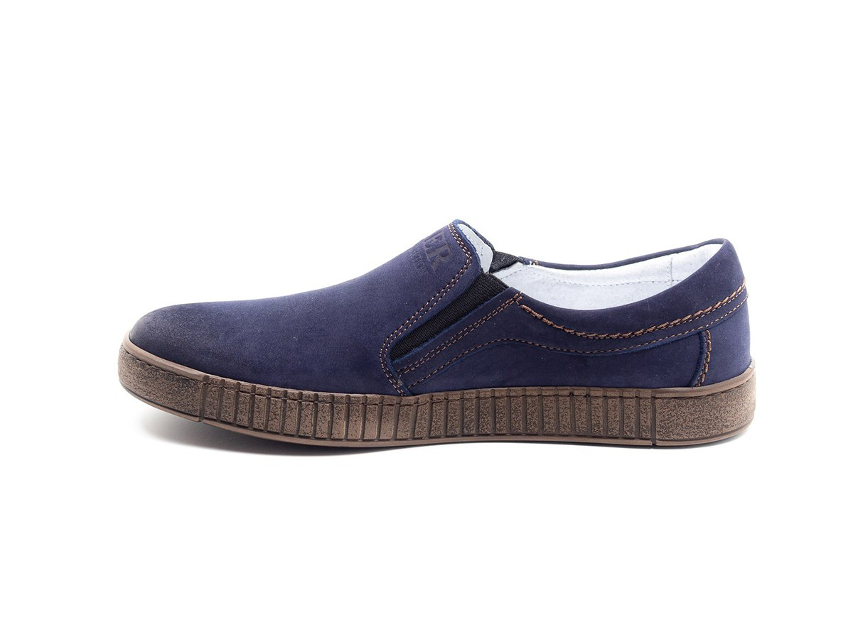 Męskie buty nubuk wsuwane casual blue JOKER od dobrebutypl Męskie buty nubuk wsuwane casual blue JOKER od dobrebutypl