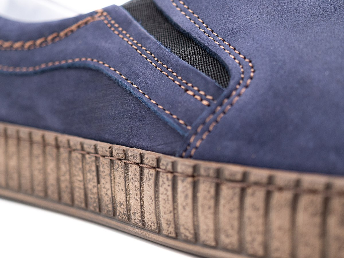 Męskie buty nubuk wsuwane casual blue JOKER od dobrebutypl Męskie buty nubuk wsuwane casual blue JOKER od dobrebutypl