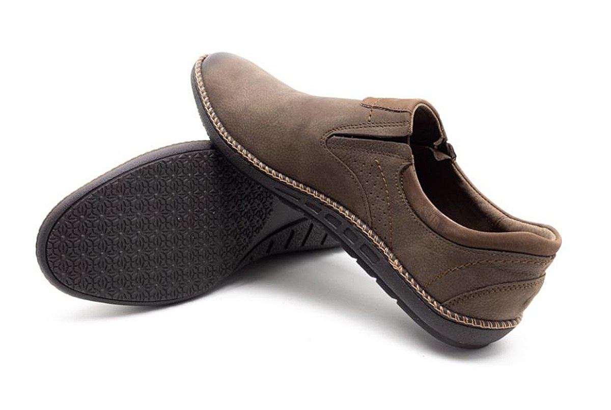 Męskie buty nubuk wsuwane casual brąz JOKER od dobrebutypl Męskie buty nubuk wsuwane casual brąz JOKER od dobrebutypl