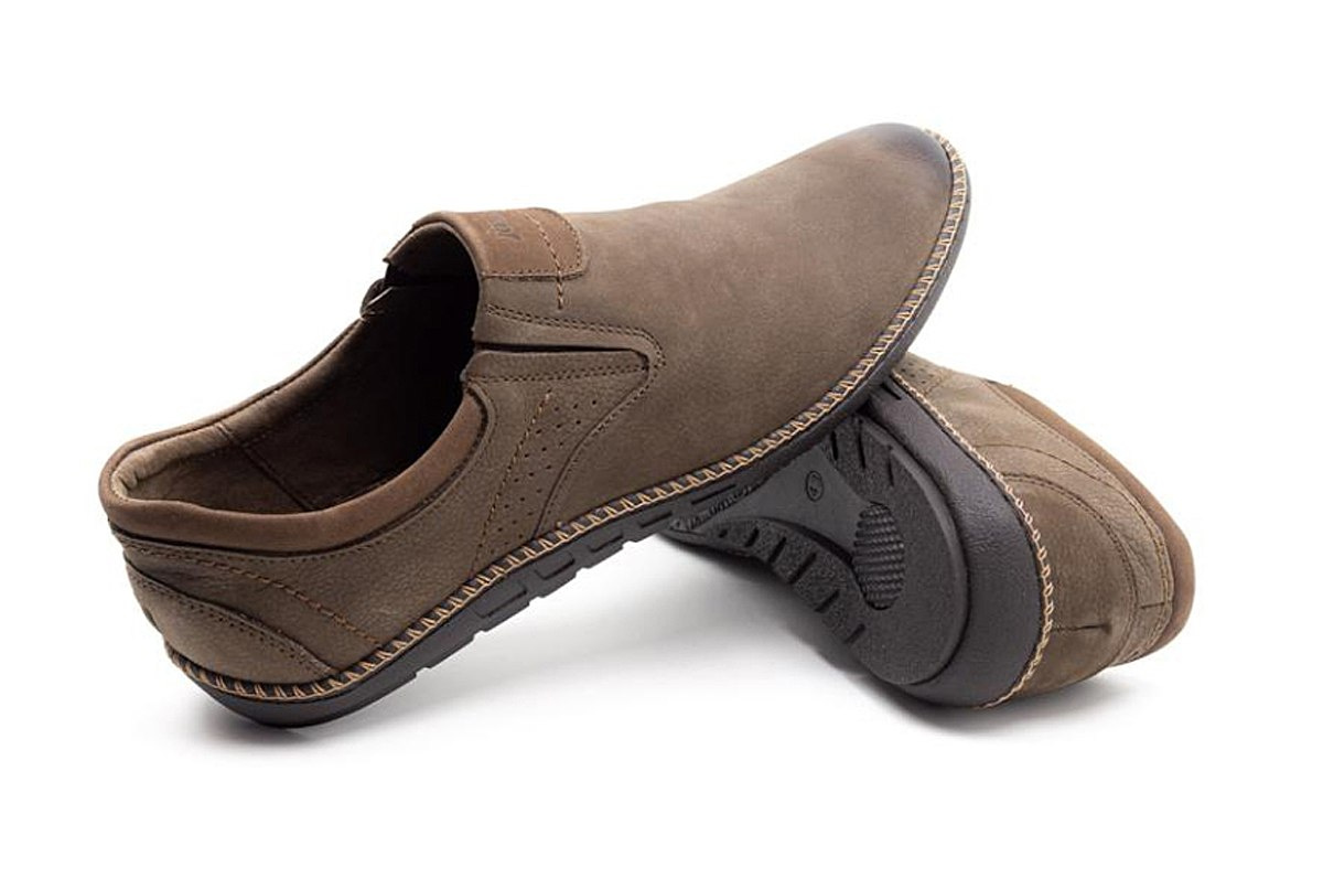 Męskie buty nubuk wsuwane casual brąz JOKER od dobrebutypl Męskie buty nubuk wsuwane casual brąz JOKER od dobrebutypl