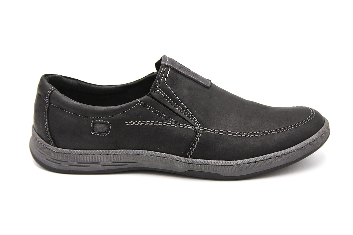 Męskie buty wsuwane casual czarne JOKER od dobrebutypl Męskie buty wsuwane casual czarne JOKER od dobrebutypl
