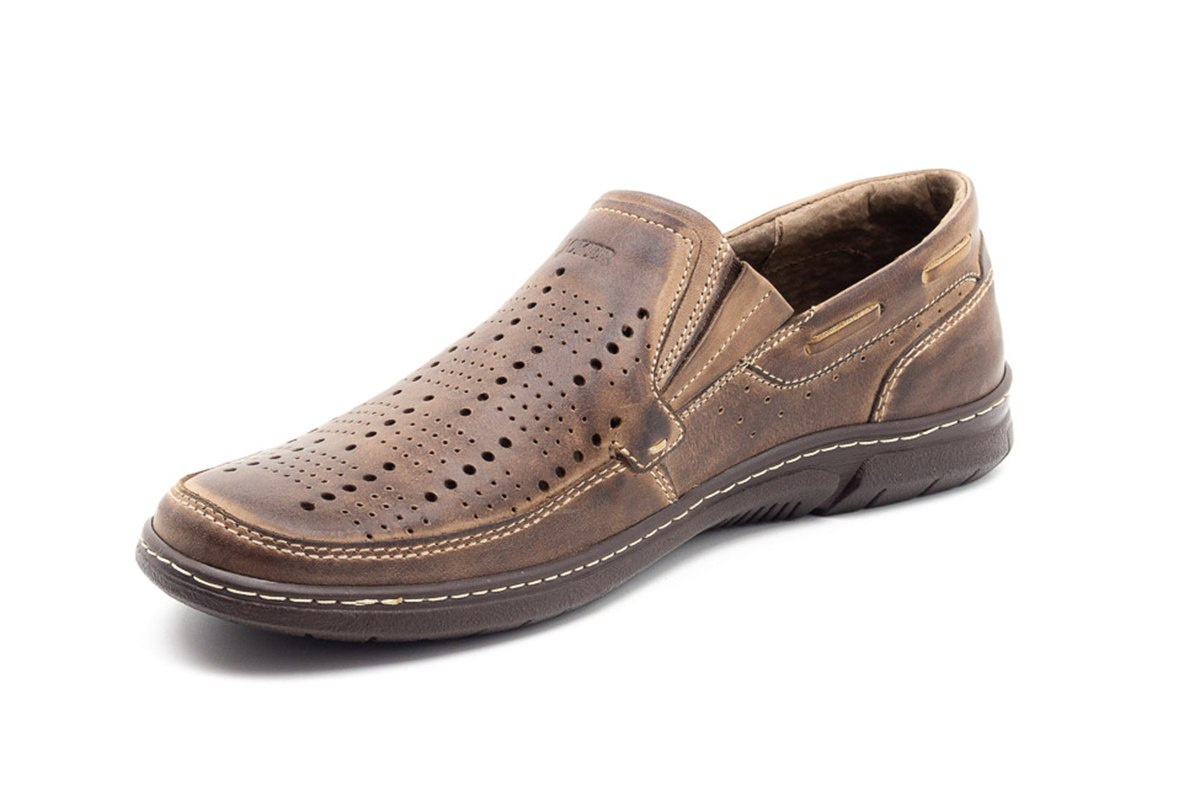 Męskie buty wsuwane skóra naturalna casual brąz JOKER od dobrebutypl Męskie buty wsuwane skóra naturalna casual brąz JOKER od dobrebutypl