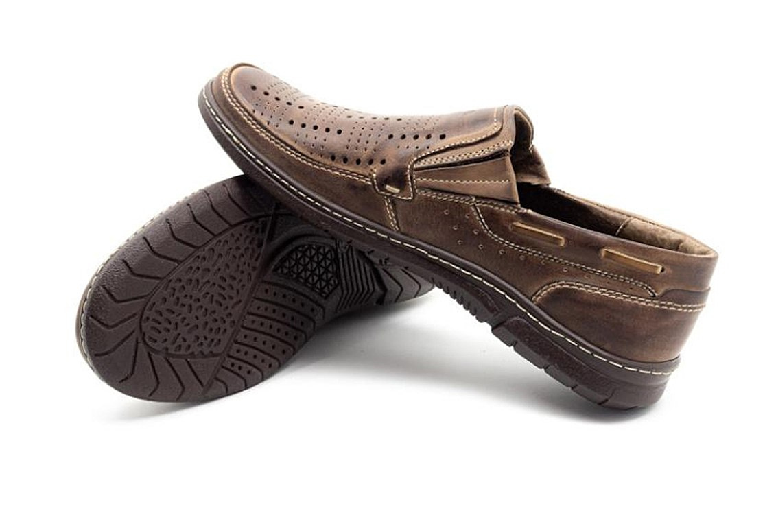 Męskie buty wsuwane skóra naturalna casual brąz JOKER od dobrebutypl Męskie buty wsuwane skóra naturalna casual brąz JOKER od dobrebutypl