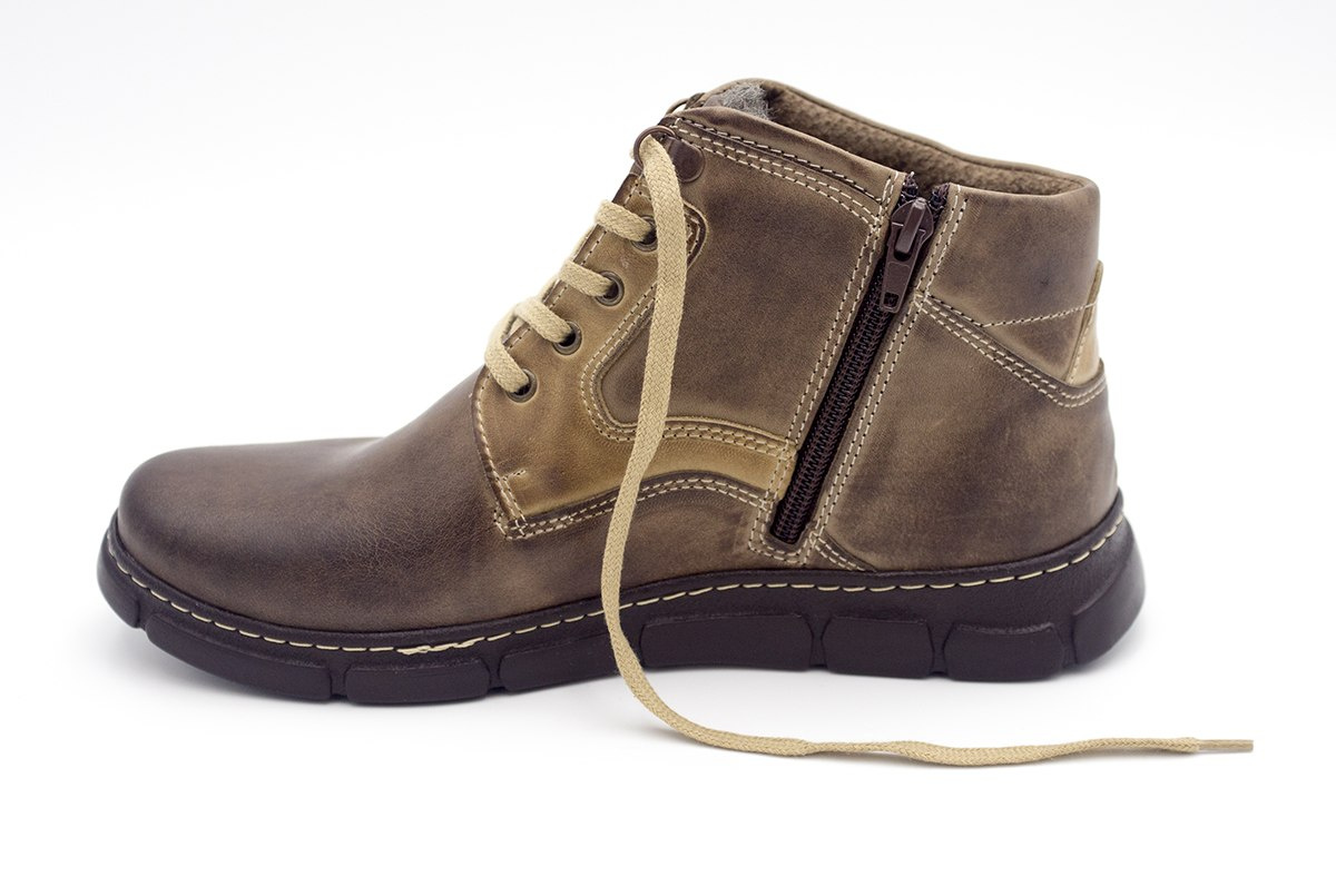 Zimowe buty męskie skóra 100% brąz Joker od dobrebutypl Zimowe buty męskie skóra 100% brąz Joker od dobrebutypl