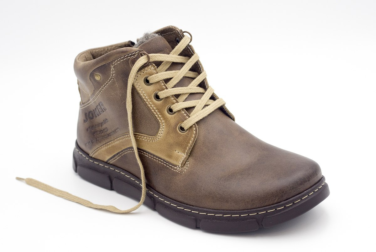 Zimowe buty męskie skóra 100% brąz Joker od dobrebutypl Zimowe buty męskie skóra 100% brąz Joker od dobrebutypl