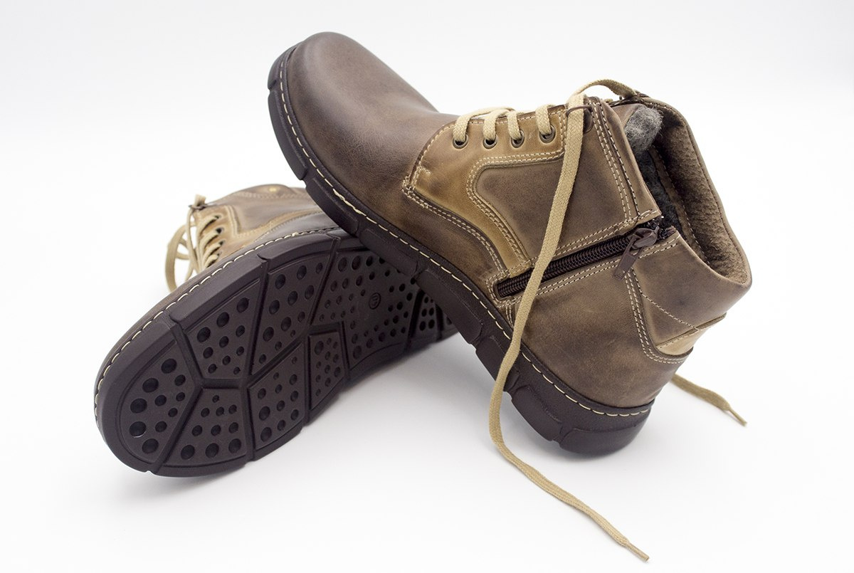 Zimowe buty męskie skóra 100% brąz Joker od dobrebutypl Zimowe buty męskie skóra 100% brąz Joker od dobrebutypl