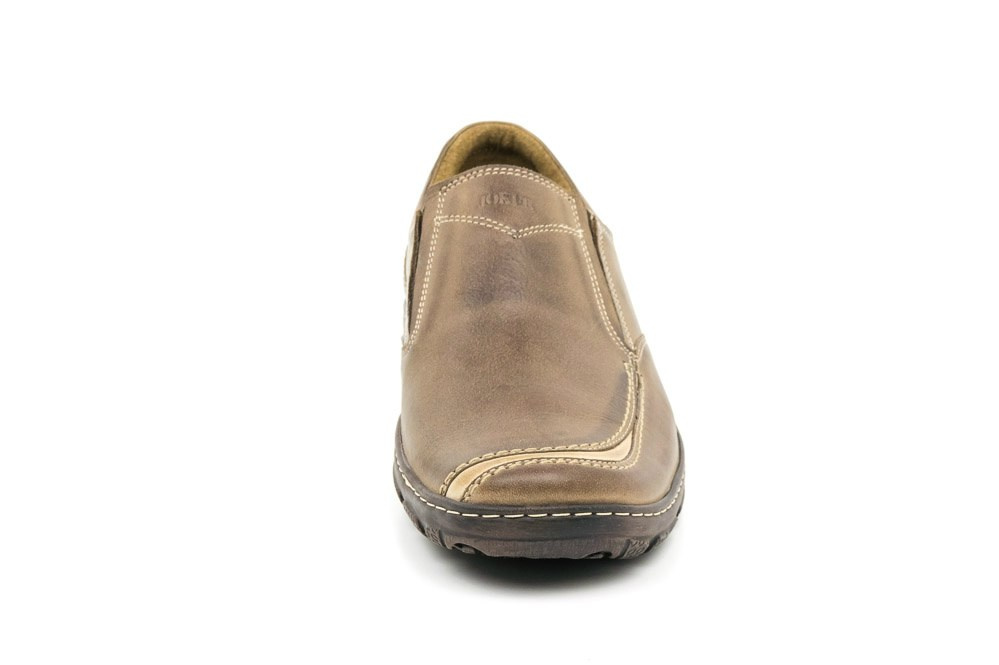 Buty męskie wsuwane skóra naturalna brąz JOKER od dobrebutypl