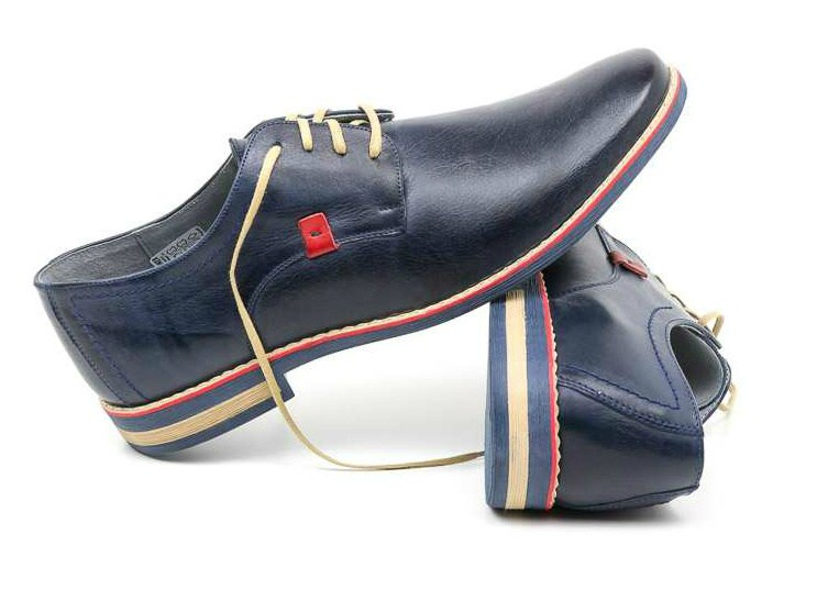 Eleganckie buty męskie granat skóra naturalna JOKER od dobrebutypl Eleganckie buty męskie granat skóra naturalna JOKER od dobrebutypl