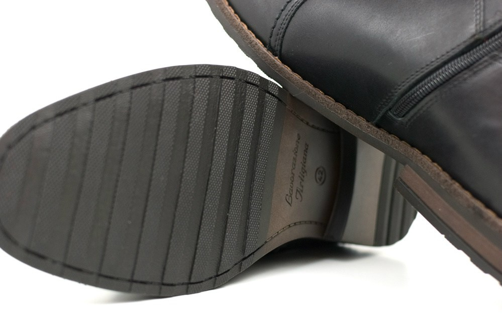 Zimowe buty męskie skóra naturalna black JOKER od dobrbeutypl