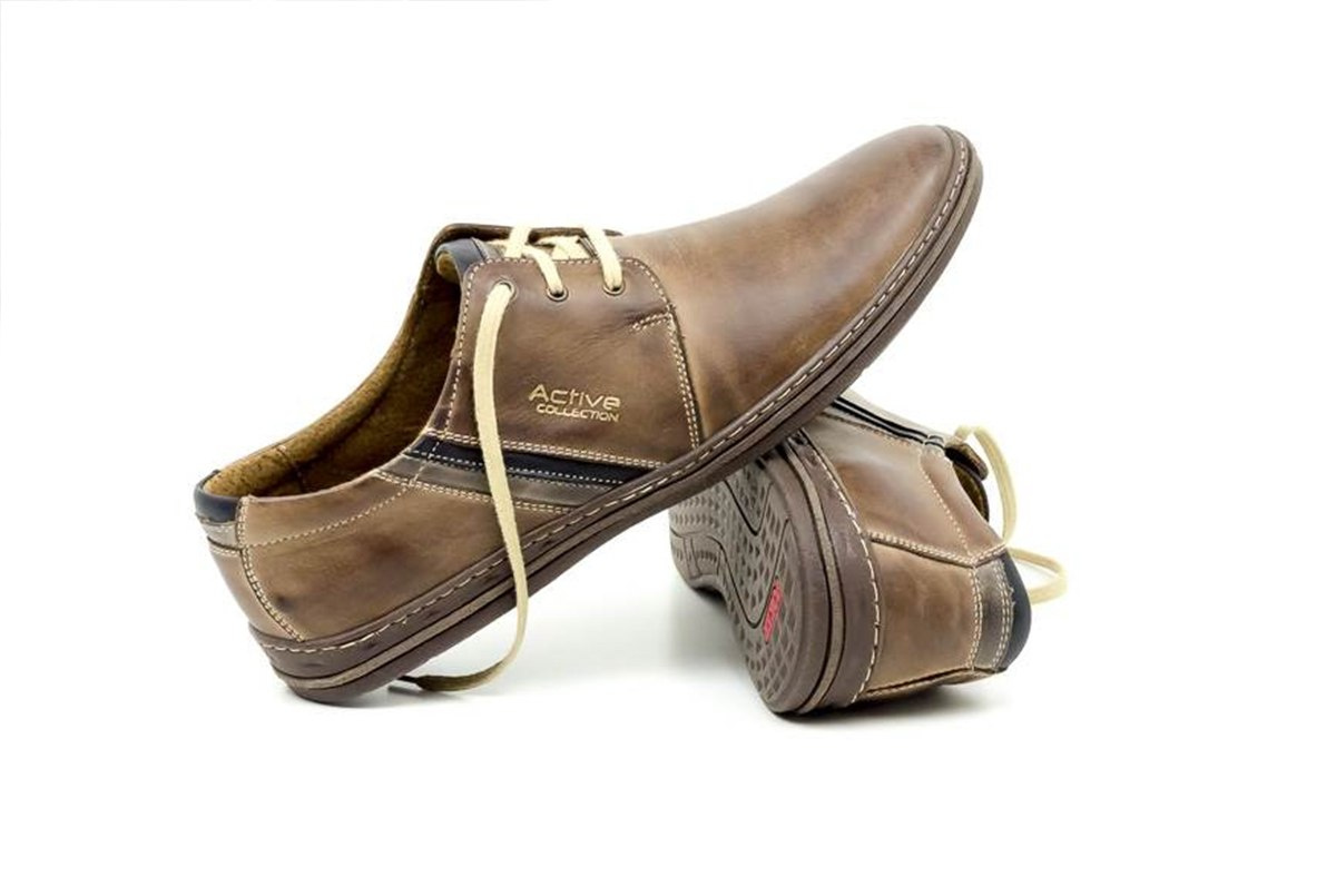 Buty męskie skórzane casual brąz JOKER od dobrebutypl Buty męskie skórzane casual brąz JOKER od dobrebutypl