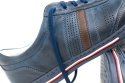 Buty męskie skórzane casual niebieskie JOKER od dobrebutypl
