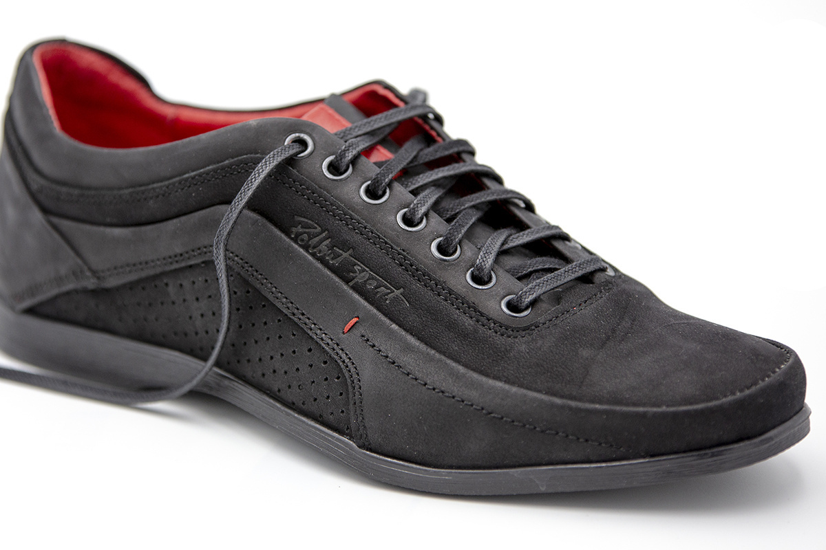 Buty męskie skóra casual black PolBut od dobrebutypl Buty męskie skóra casual black PolBut od dobrebutypl