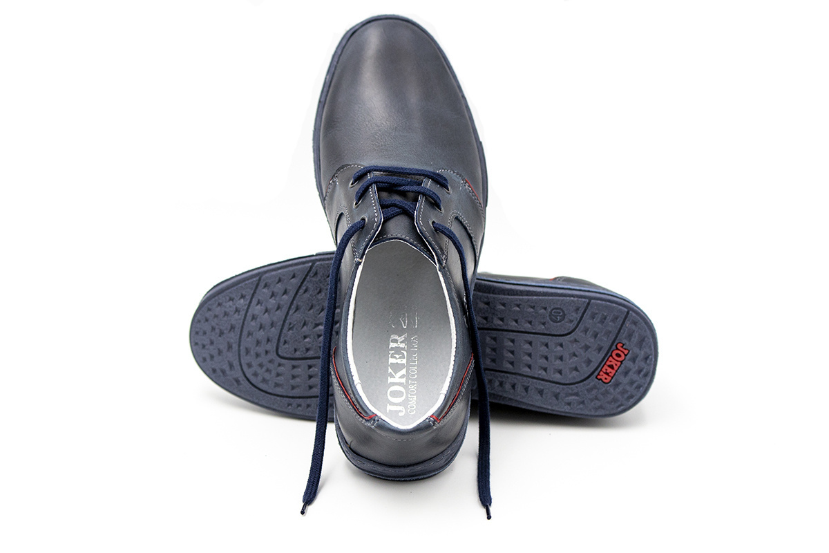 Buty męskie skórzane casual niebieskie JOKER od dobrebutypl Buty męskie skórzane casual niebieskie JOKER od dobrebutypl