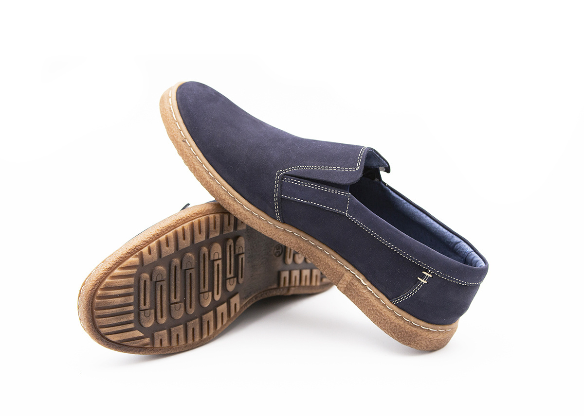 Buty męskie wsuwane nubuk Morek od dobrebutypl Buty męskie wsuwane nubuk Morek od dobrebutypl