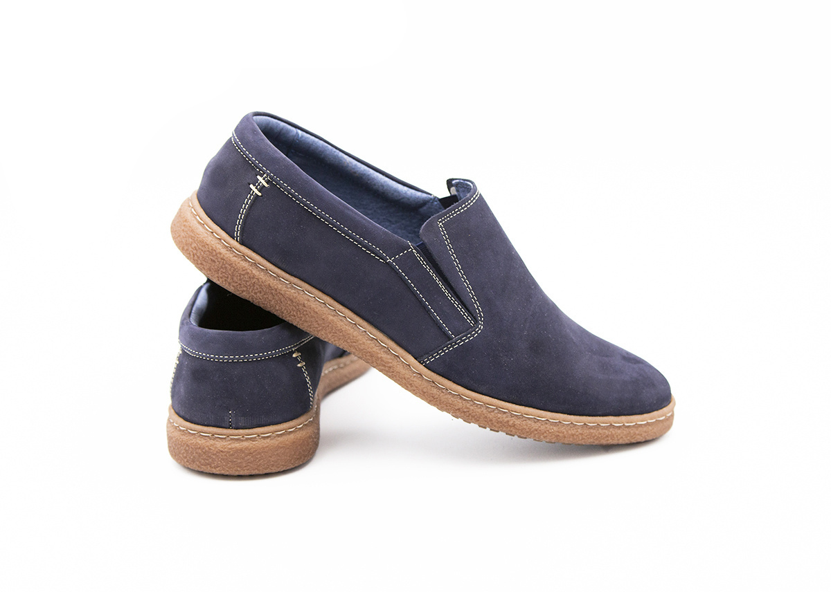 Buty męskie wsuwane nubuk Morek od dobrebutypl Buty męskie wsuwane nubuk Morek od dobrebutypl
