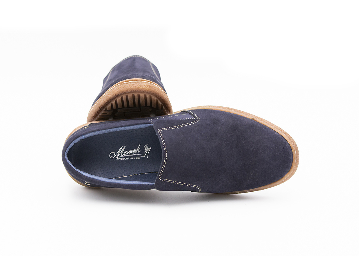 Buty męskie wsuwane nubuk Morek od dobrebutypl Buty męskie wsuwane nubuk Morek od dobrebutypl