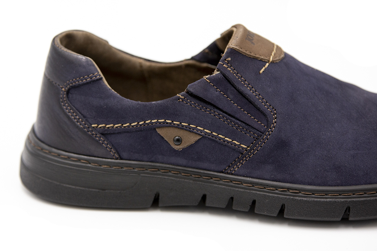 Męskie buty nubuk wsuwane casual blue JOKER od dobrebutypl Męskie buty nubuk wsuwane casual blue JOKER od dobrebutypl