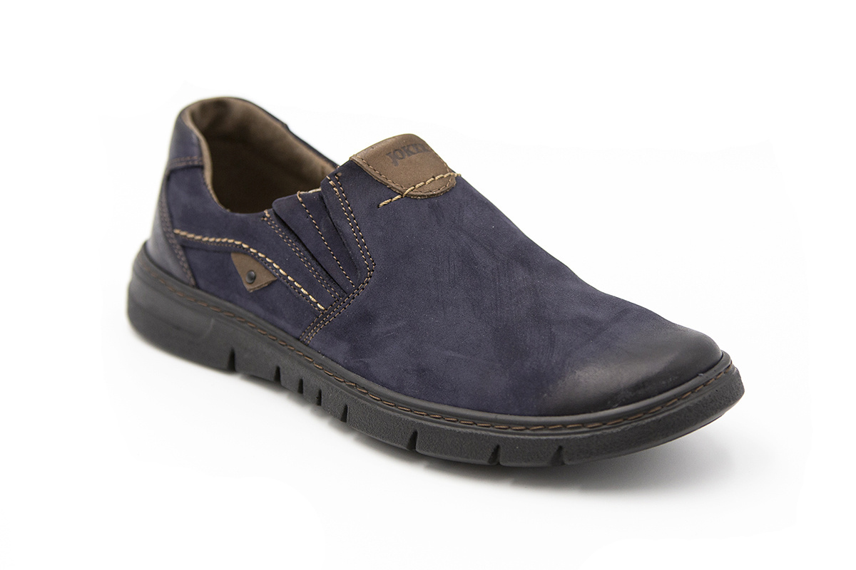 Męskie buty nubuk wsuwane casual blue JOKER od dobrebutypl Męskie buty nubuk wsuwane casual blue JOKER od dobrebutypl