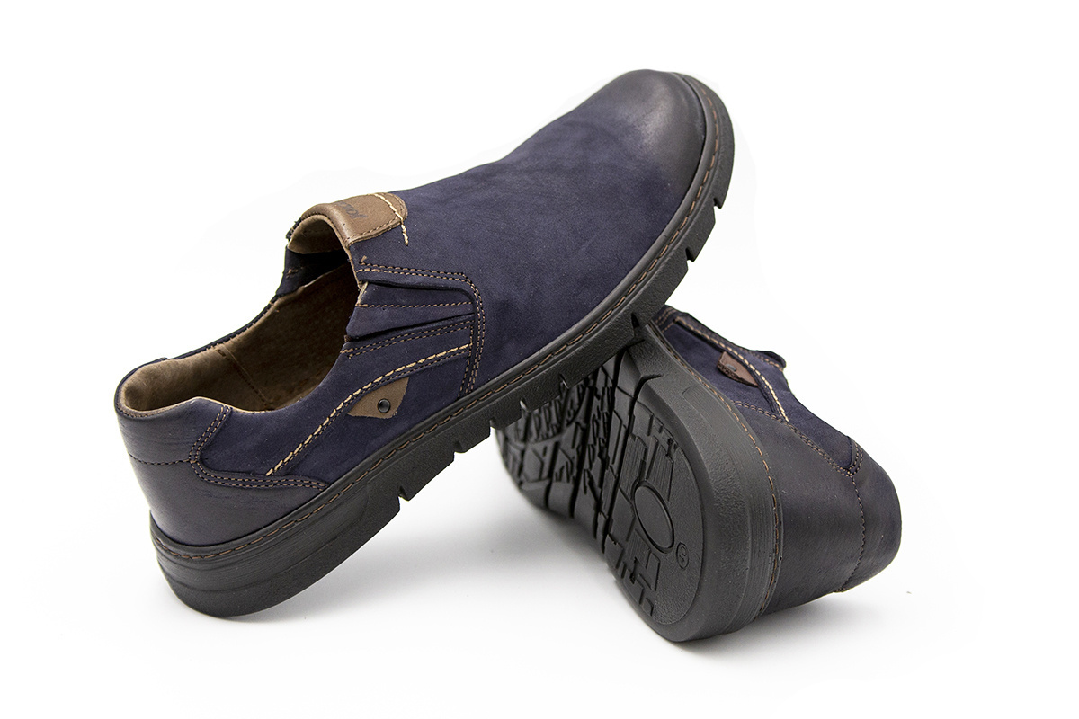 Męskie buty nubuk wsuwane casual blue JOKER od dobrebutypl Męskie buty nubuk wsuwane casual blue JOKER od dobrebutypl