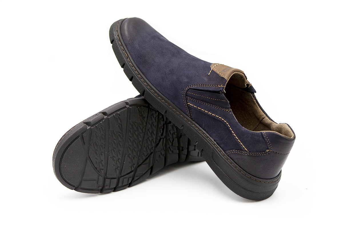 Męskie buty nubuk wsuwane casual blue JOKER od dobrebutypl Męskie buty nubuk wsuwane casual blue JOKER od dobrebutypl